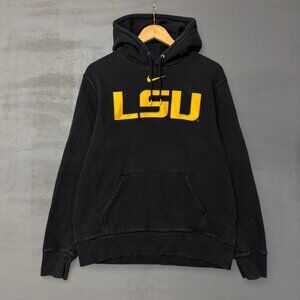 Vintage LSU Tigers Nike Center Swoosh Black Y2K Hoodie Sweatshirt XL
